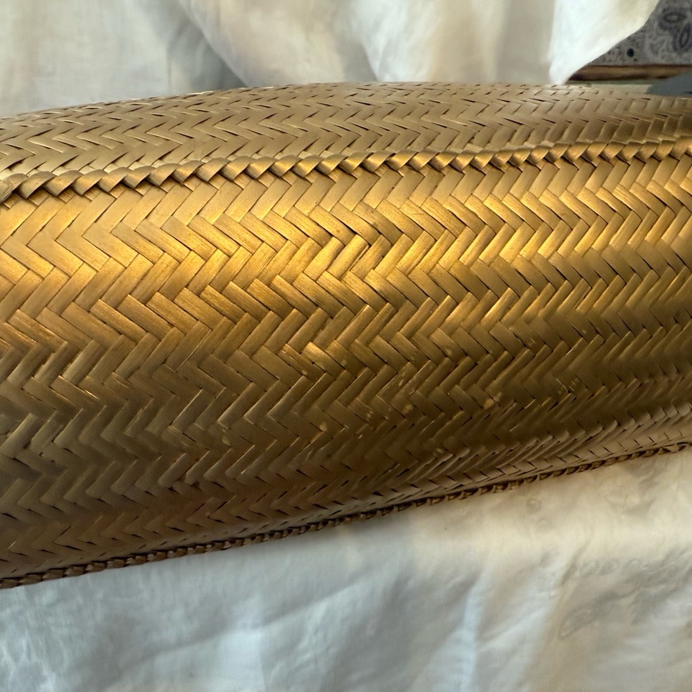 Frances Valentine Large Gold and Pink Shopper Basket Purse Kate Spade - Picture 10 of 12